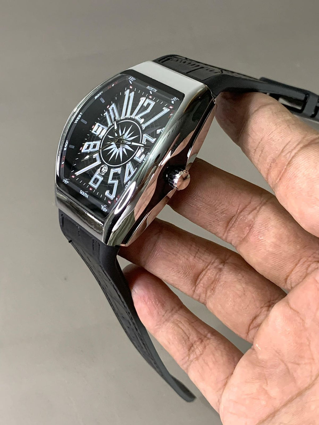 Frank Mullar Quartz 43mm Dial Royal Black Colour