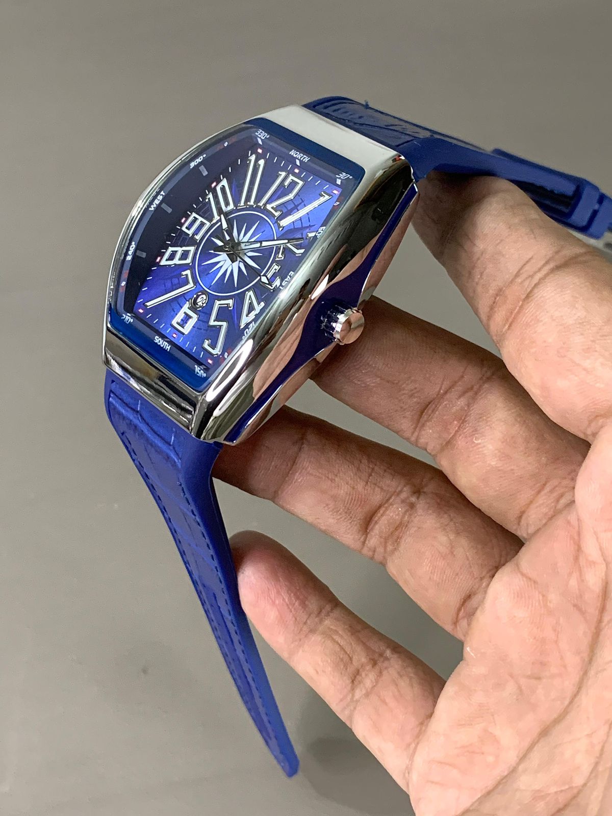 Frank Mullar Quartz 43mm Dial Royal Blue Colour