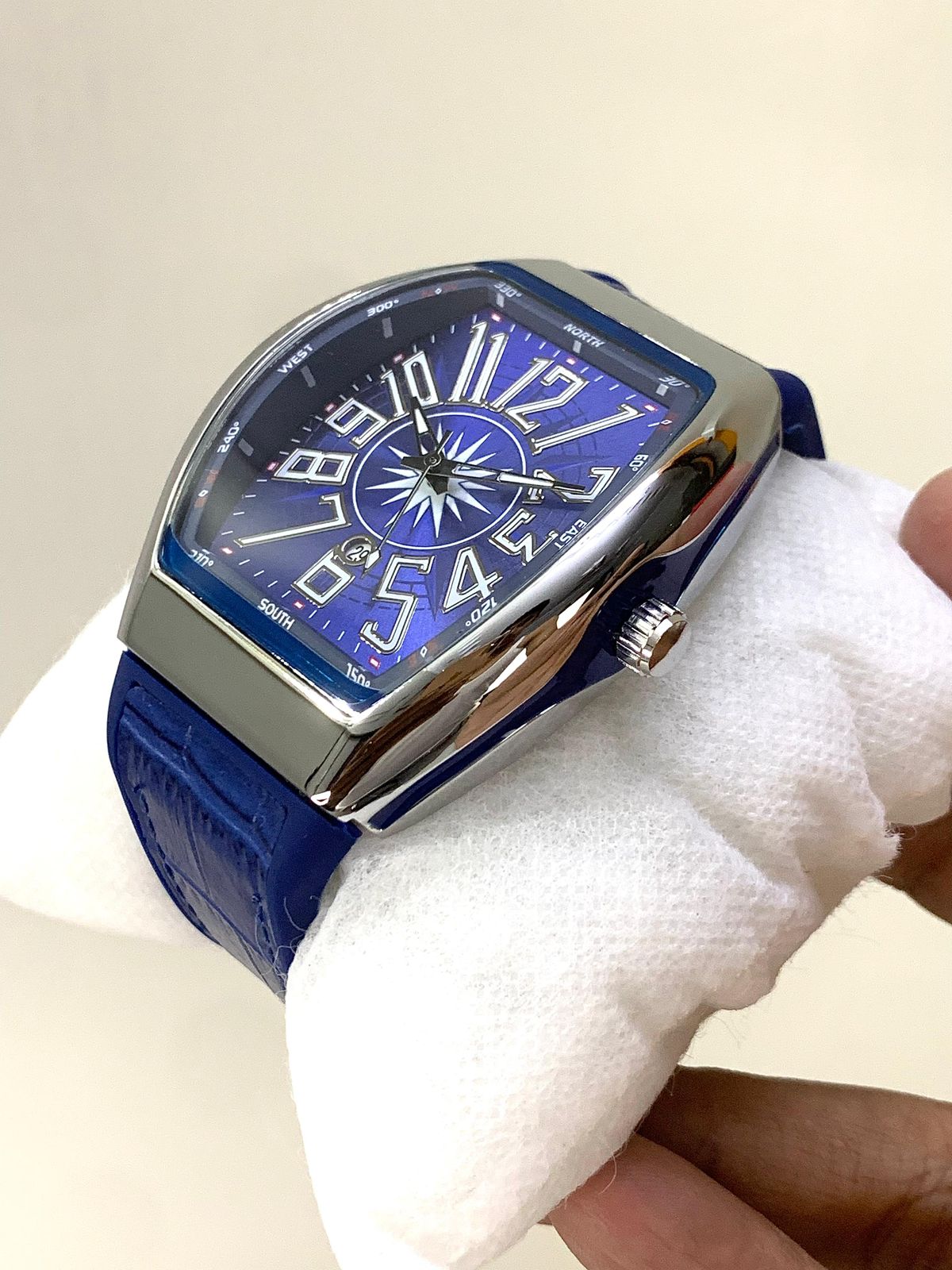 Frank Mullar Quartz 43mm Dial Royal Blue Colour