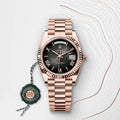 Rolex DAY-DATE Rose Gold With Royal Black Dial Edition Master-Quality