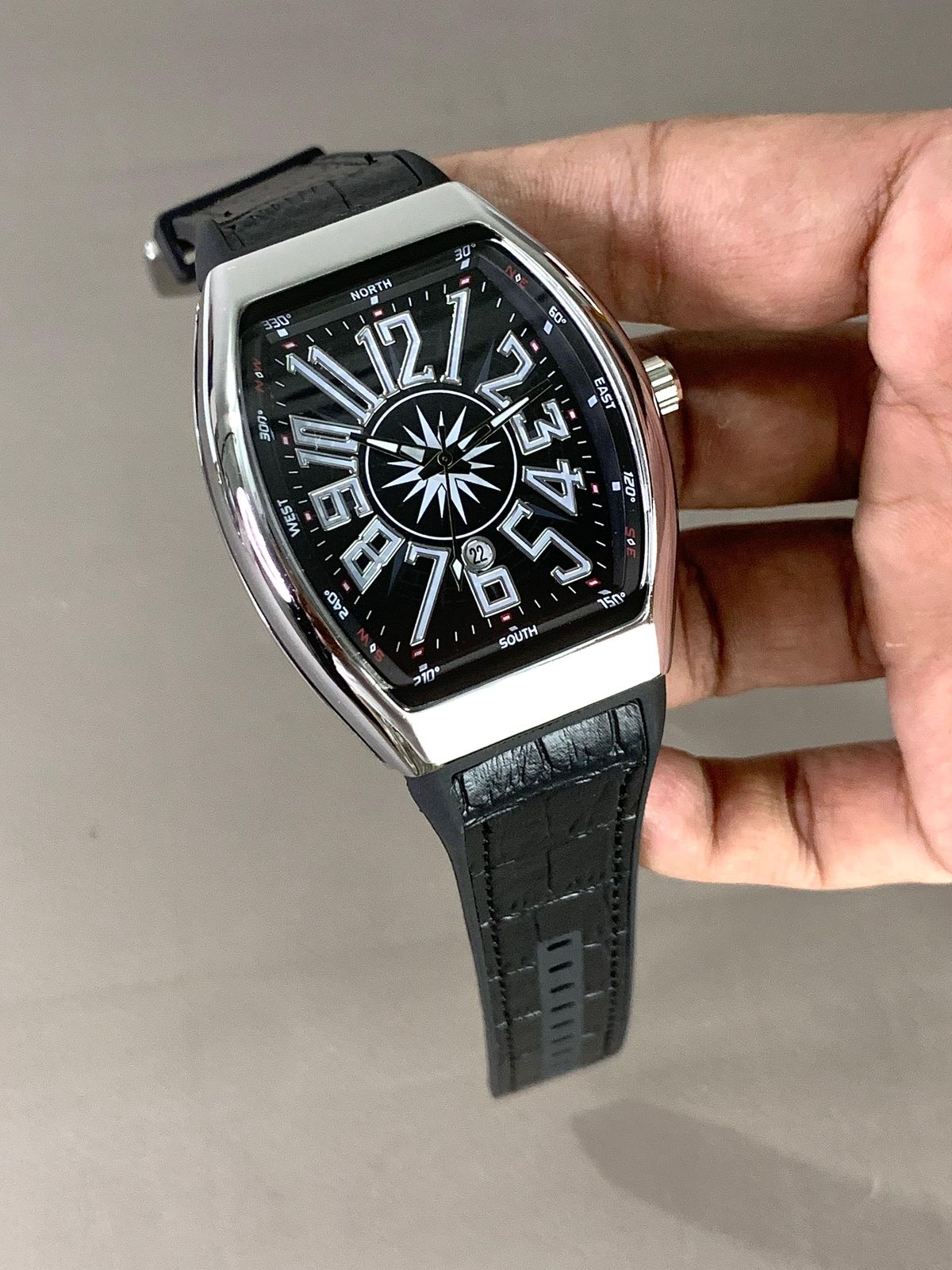 Frank Mullar Quartz 43mm Dial Royal Black Colour