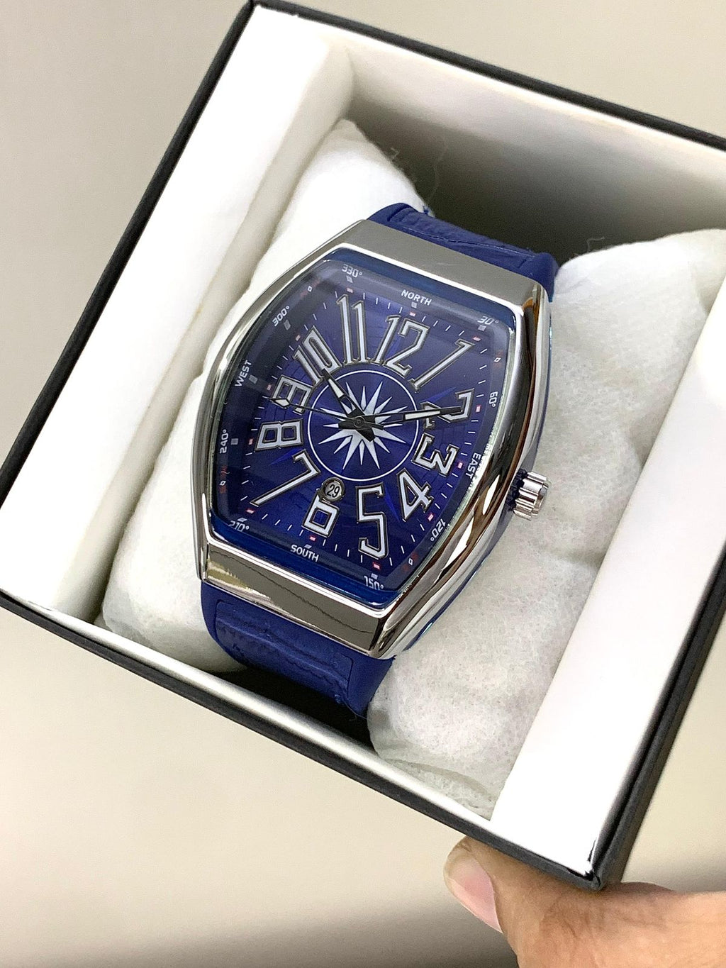 Frank Mullar Quartz 43mm Dial Royal Blue Colour