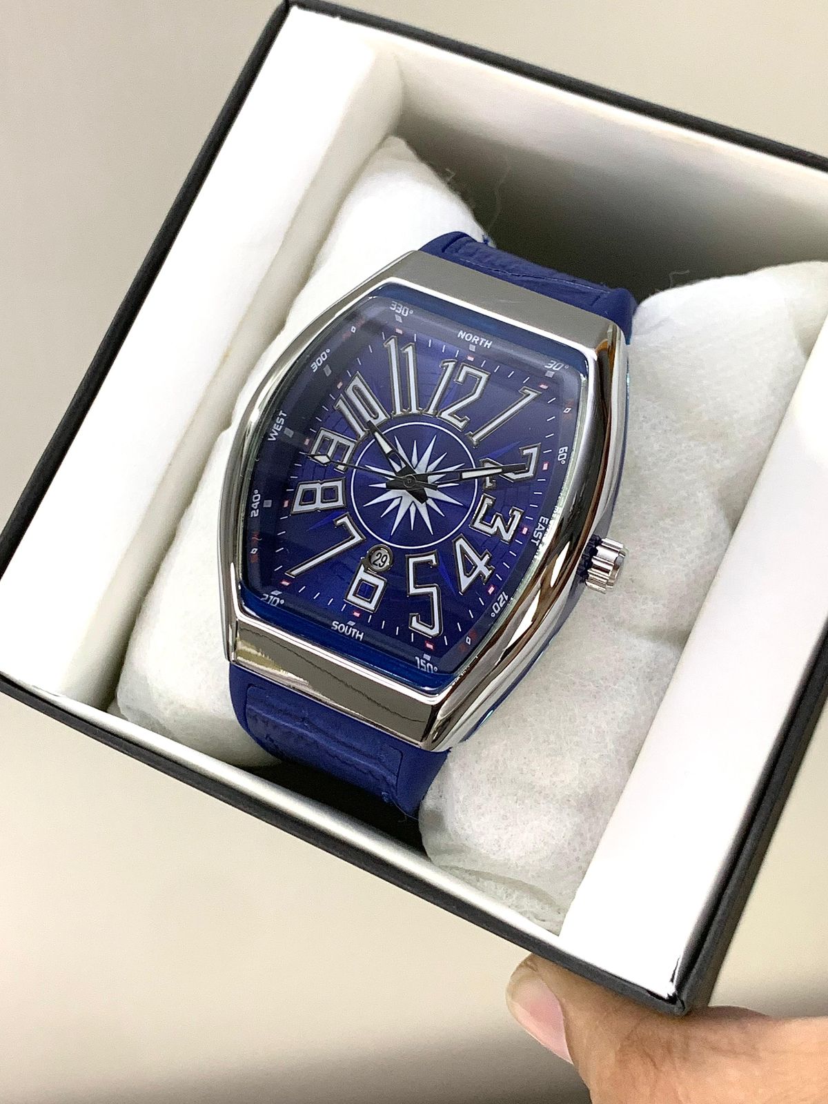 Frank Mullar Quartz 43mm Dial Royal Blue Colour
