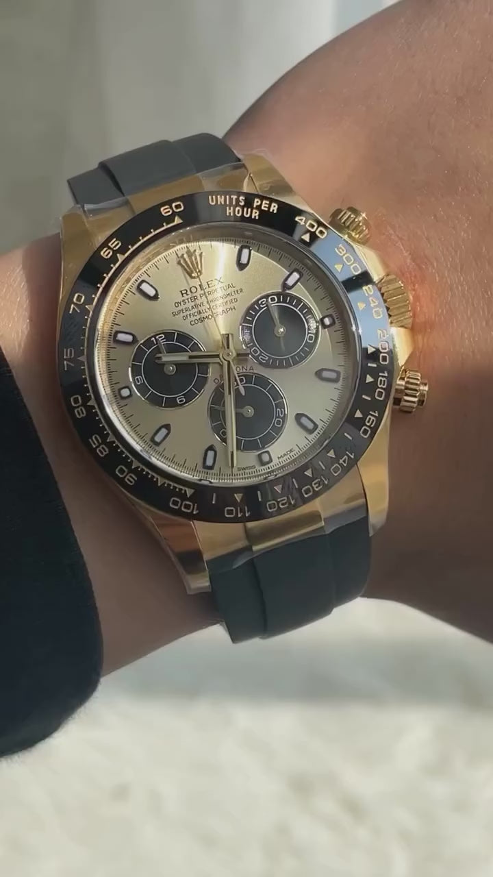 Rolex Daytona Chronograph Working.Gold & Black Tone.Master Quality (AUTO)